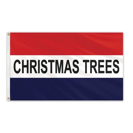 Global Flags Unlimited Christmas Trees Message Flag 3'x5' Standard Flag 204888